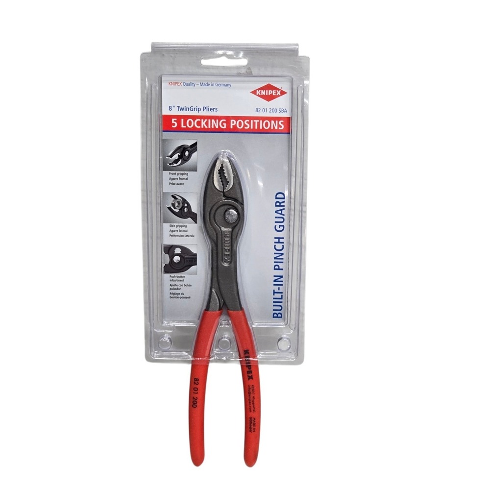 Knipex 8" TwinGrip Adjustable Damaged Screw‎ & Bolt Extraction Pliers 82 01 200